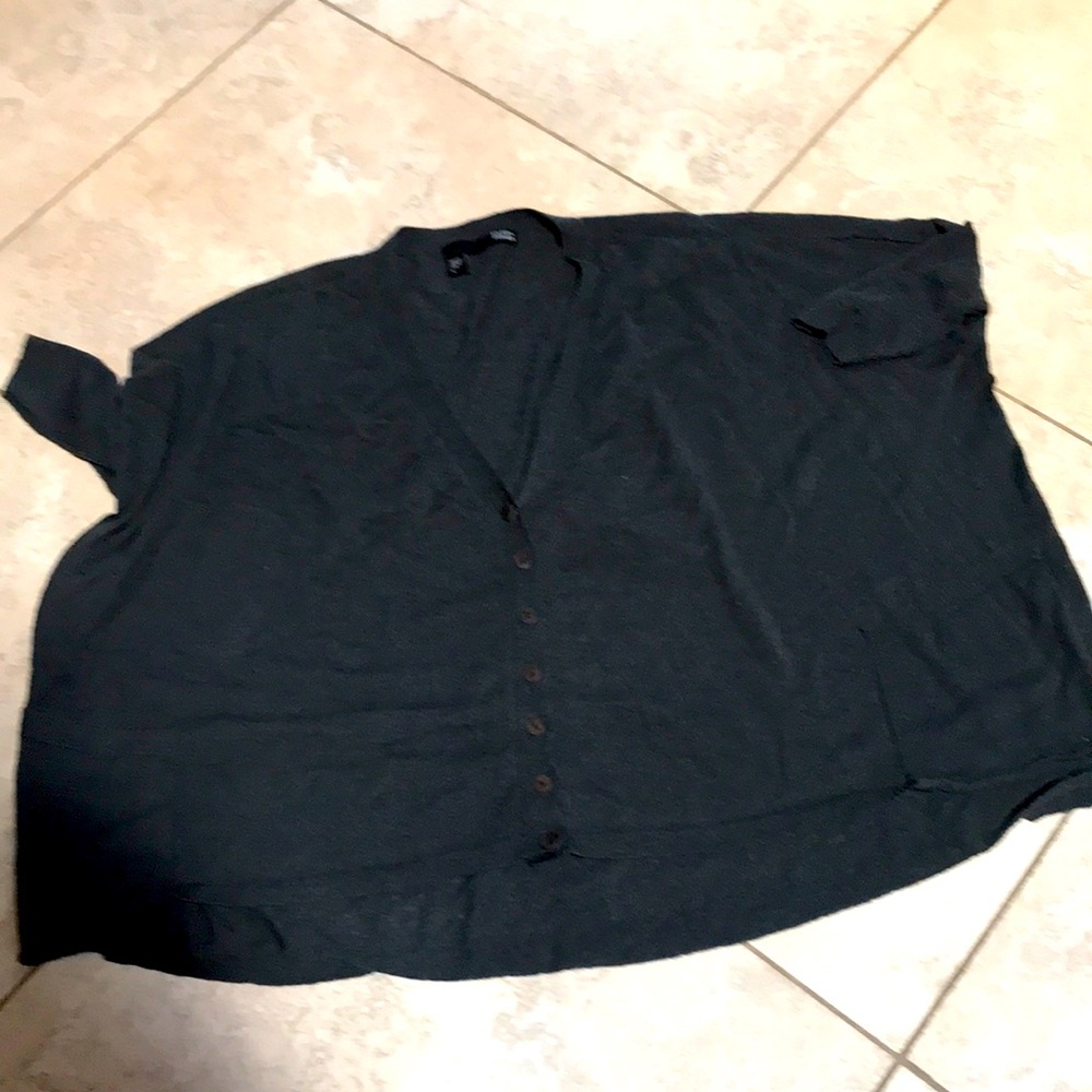 Eileen Fisher gray sweater boxy size small